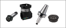 The number of parts (22pcs.) is half that of conventional angle heads. No need for fine matching and adjustment.