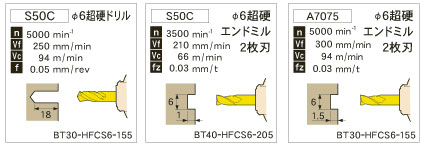 φ6超硬ドリル